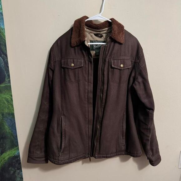 woolrich brown sherpa lined jacket vintage gorpcore winter coat - Picture 4 of 8